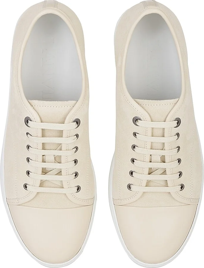 Men's DBB1 Leather and Suede Sneakers - Light Beige - Size 10 - Image 3