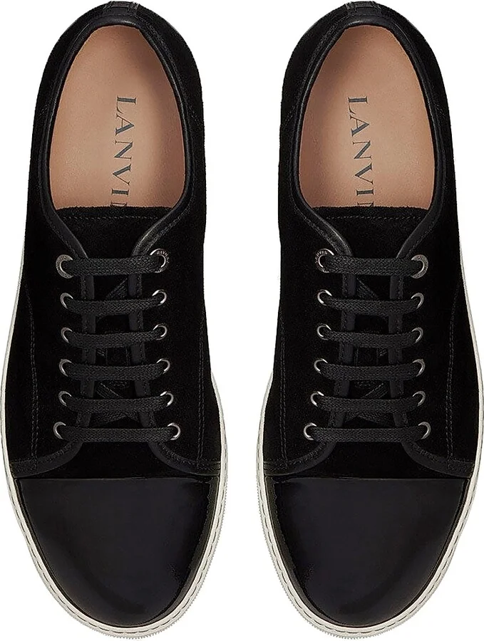 Men's DBB1 Suede and Patent Leather Sneakers - Black - Size 10 - Image 3