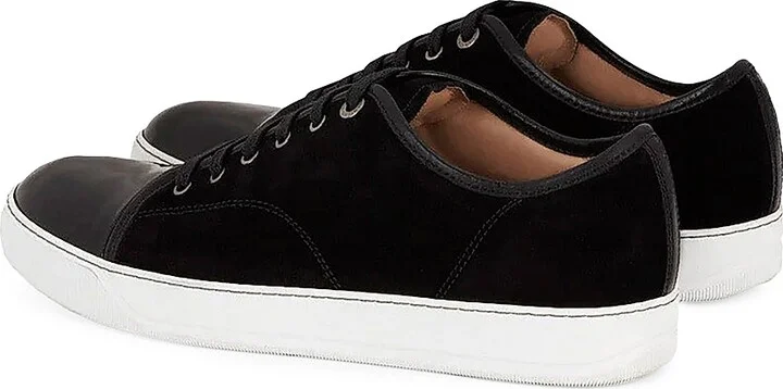 Men's DBB1 Suede and Patent Leather Sneakers - Black - Size 10 - Image 4
