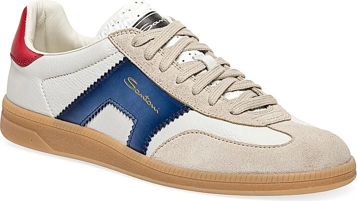 Men's DBS Oly Low-Top Sneakers - White Blue - Size 8 - Image 2