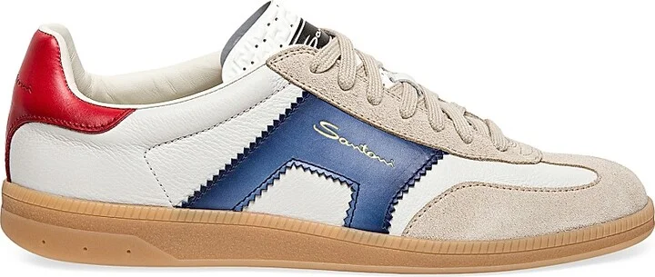 Men's DBS Oly Low-Top Sneakers - White Blue - Size 8