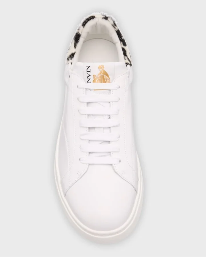 Men's DDB0 Leather and Calf Hair Low-Top Sneakers - Image 6