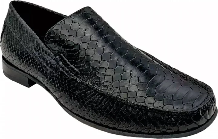 Men's Dean Woven Leather Loafer In Black