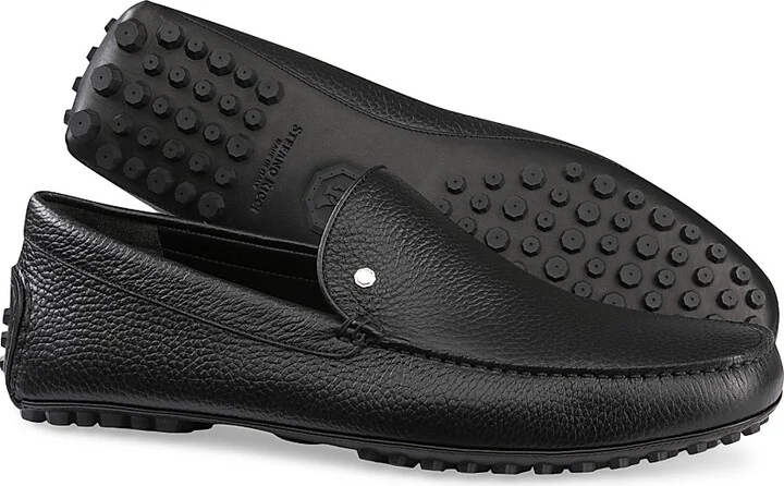 Men's Deer and Calfskin Leather Driving Shoes - Navy - Size 5 - Image 6
