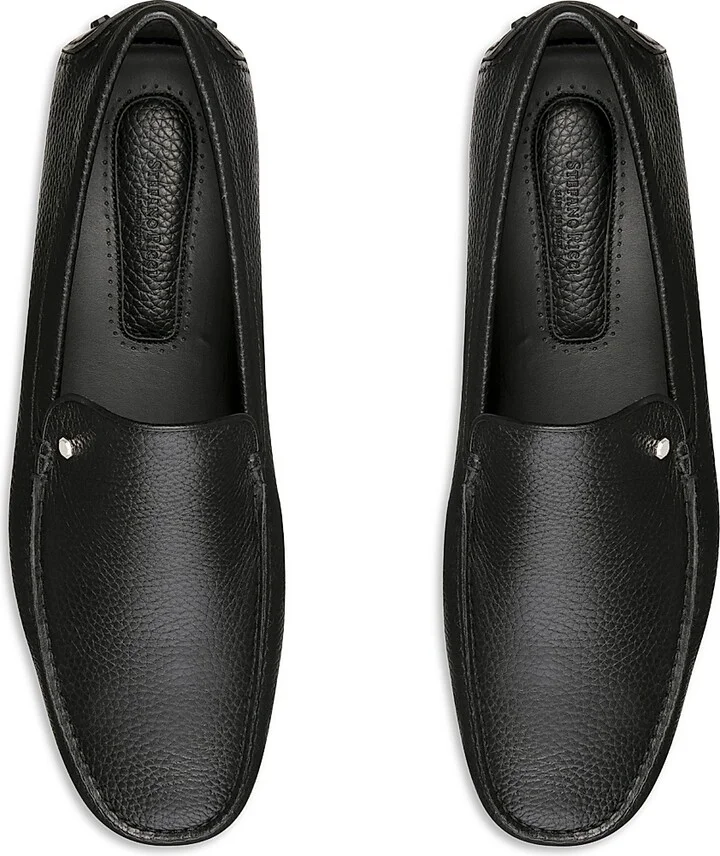 Men's Deer and Calfskin Leather Driving Shoes - Navy - Size 5 - Image 7