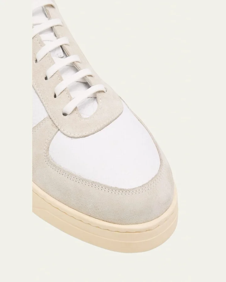 Men's Deerskin and Suede Low-Top Sneakers - Image 5