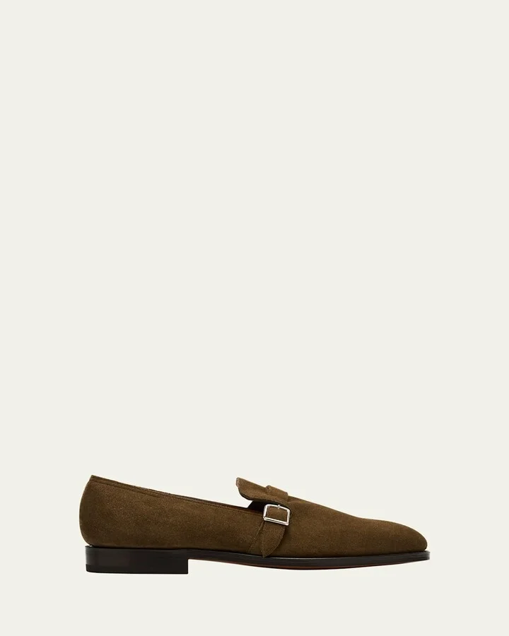 Men's Delano II Suede Buckle Loafers