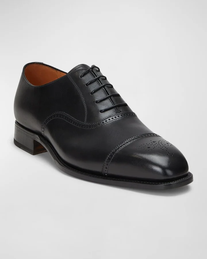 Men's Denver Cap-Toe Leather Oxfords - Image 3