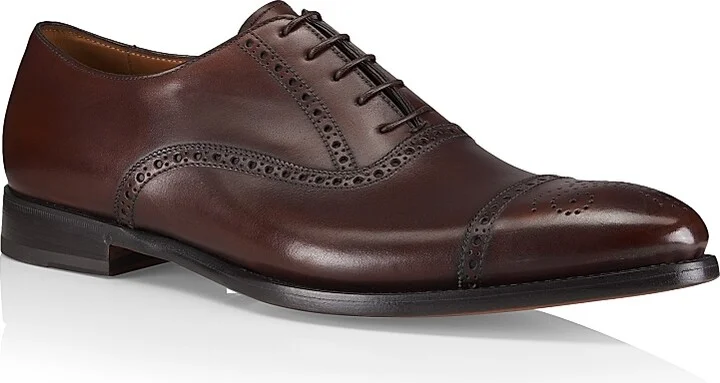 Men's Denver Lace-Up Leather Loaferss - Dark Brown - Size 8 - Image 2