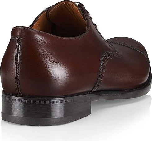Men's Denver Lace-Up Leather Loaferss - Dark Brown - Size 8 - Image 3