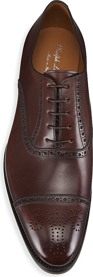 Men's Denver Lace-Up Leather Loaferss - Dark Brown - Size 8 - Image 5