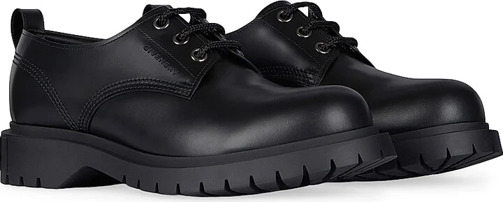 Men's Derbies in Leather - Black - Size 7 - Image 2