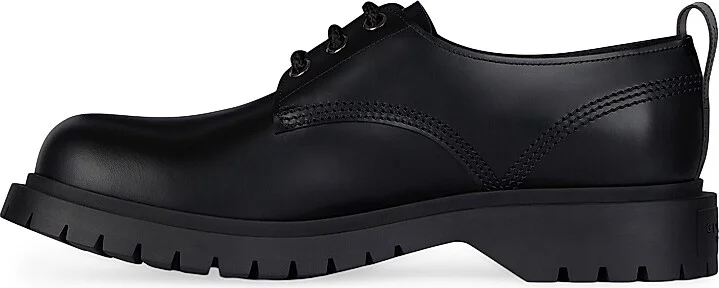 Men's Derbies in Leather - Black - Size 7 - Image 3