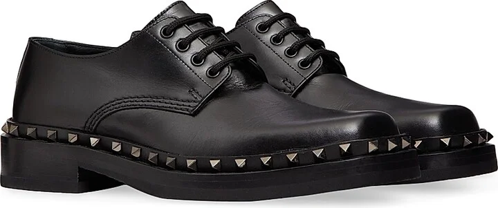 Men's Derby Rockstud Dress Shoes - Black - Size 7 - Image 2