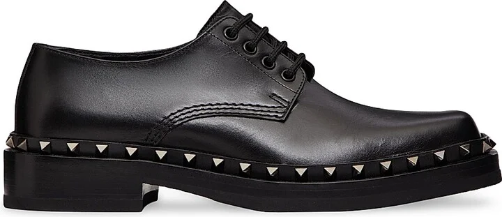 Men's Derby Rockstud Dress Shoes - Black - Size 7