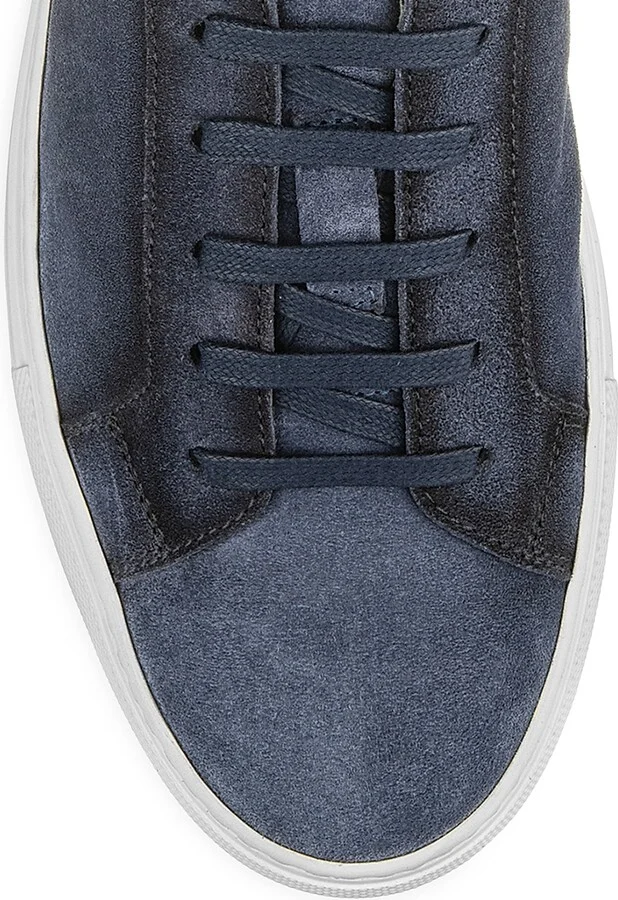 Men's Derrick Suede Low-Top Sneakers - Blue - Size 6 - Image 3