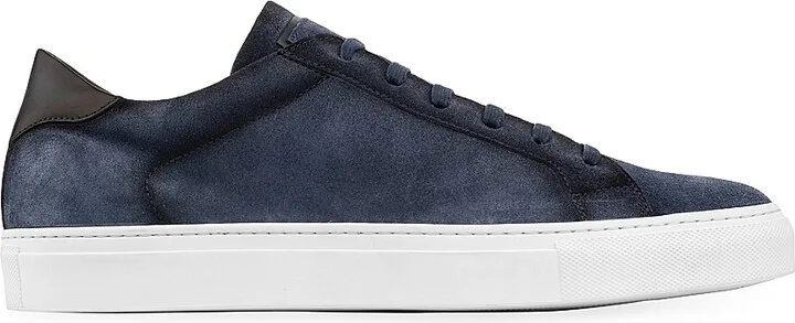 Men's Derrick Suede Low-Top Sneakers - Blue - Size 6