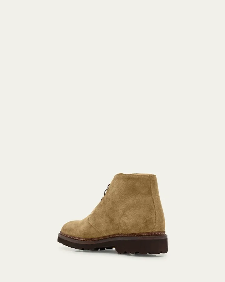 Men's Desert Norwegian Grained Suede Chukka Boots - Image 5