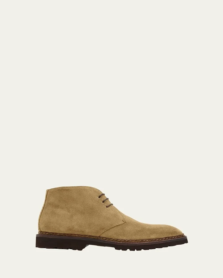 Men's Desert Norwegian Grained Suede Chukka Boots