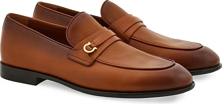 Men's Desio Gancini Leather Loafers - Naturale - Size 9 - Image 2