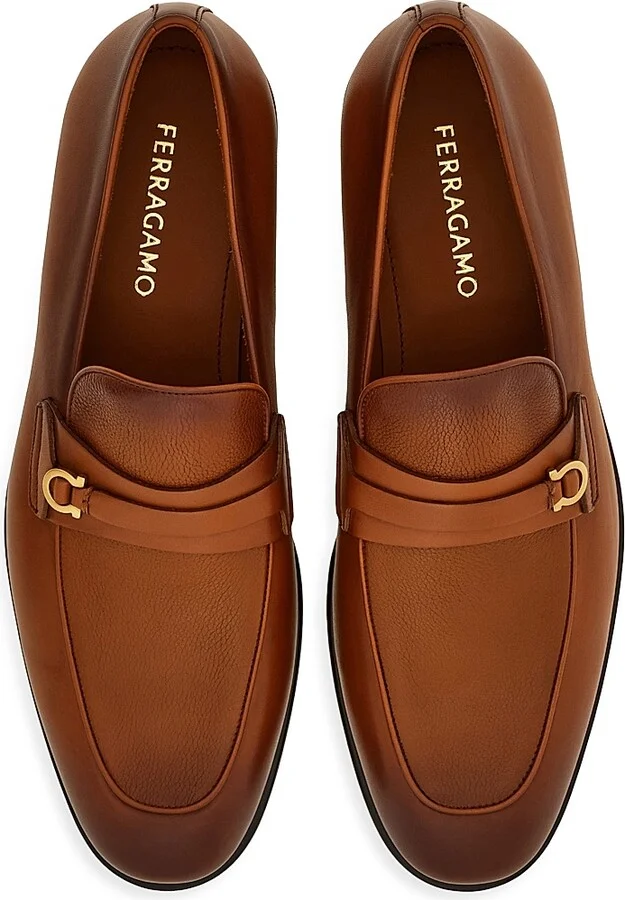 Men's Desio Gancini Leather Loafers - Naturale - Size 9 - Image 3