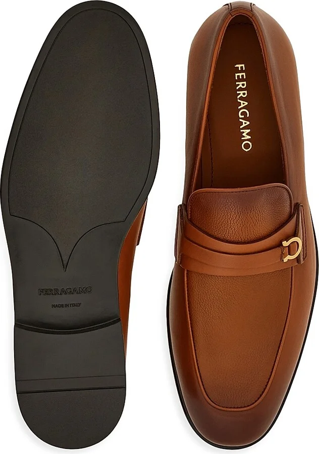 Men's Desio Gancini Leather Loafers - Naturale - Size 9 - Image 4