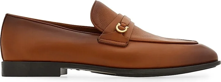 Men's Desio Gancini Leather Loafers - Naturale - Size 9