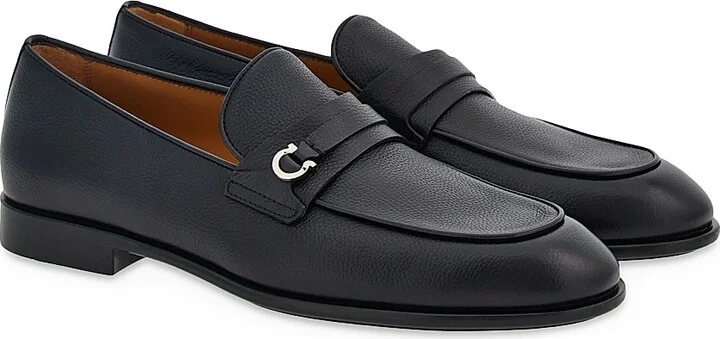Men's Desio Leather Gancio Penny Loafers - Nero Leather - Size 9 - Image 2