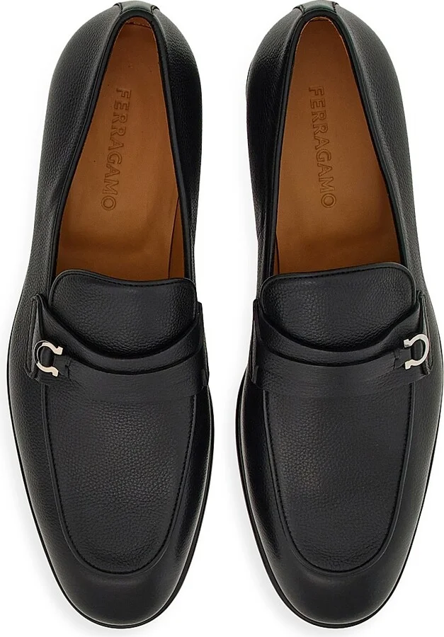Men's Desio Leather Gancio Penny Loafers - Nero Leather - Size 9 - Image 4