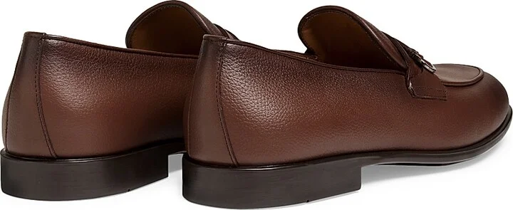 Men's Desio Leather Gancio Penny Loafers - Nero Leather - Size 9 - Image 8