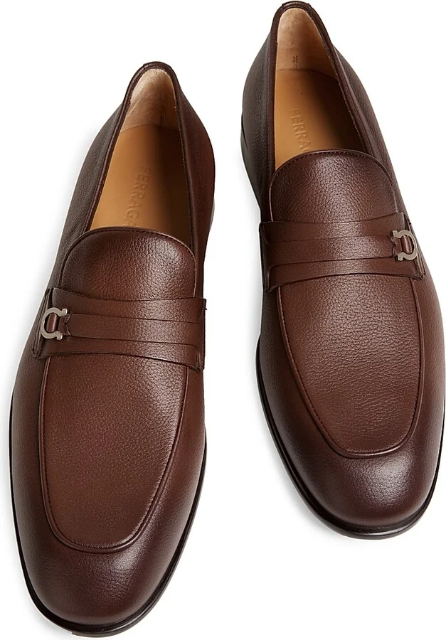 Men's Desio Leather Gancio Penny Loafers - Nero Leather - Size 9 - Image 9