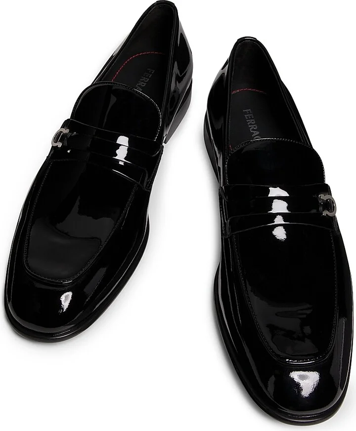 Men's Desio Patent Leather Loafers - Nero - Size 6.5 - Image 4