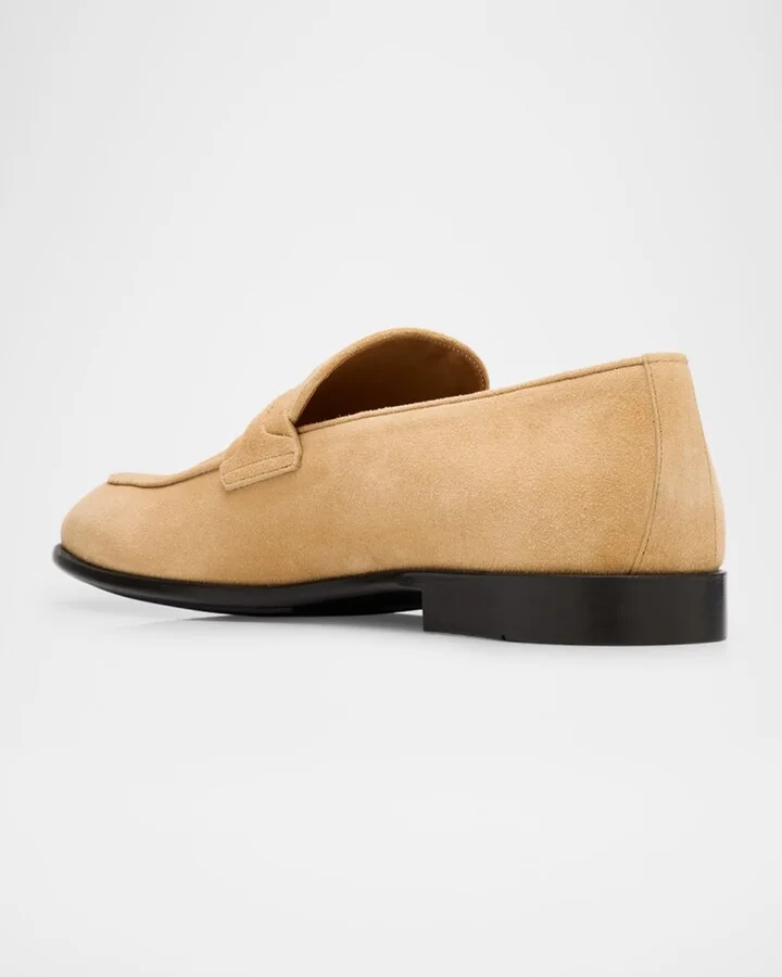 Men's Desio Suede Gancio Penny Loafers - Image 3