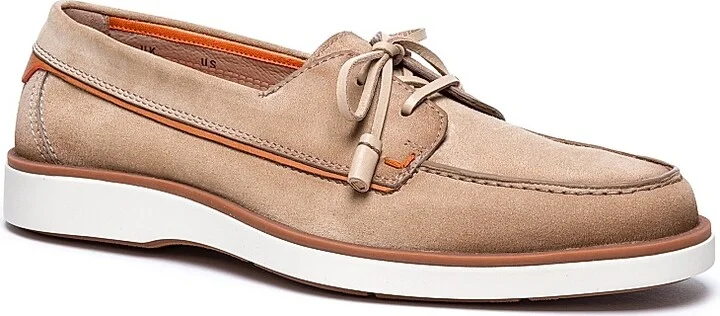 Men's Detroit Suede Boat Shoes - Light Brown - Size 7 - Image 2