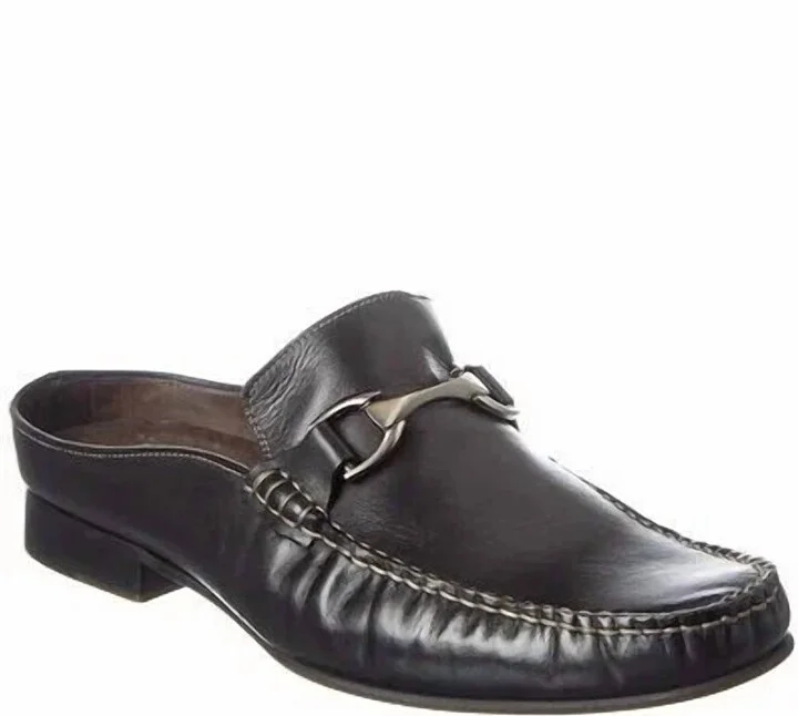 Men's Devon Leather Mule In Black