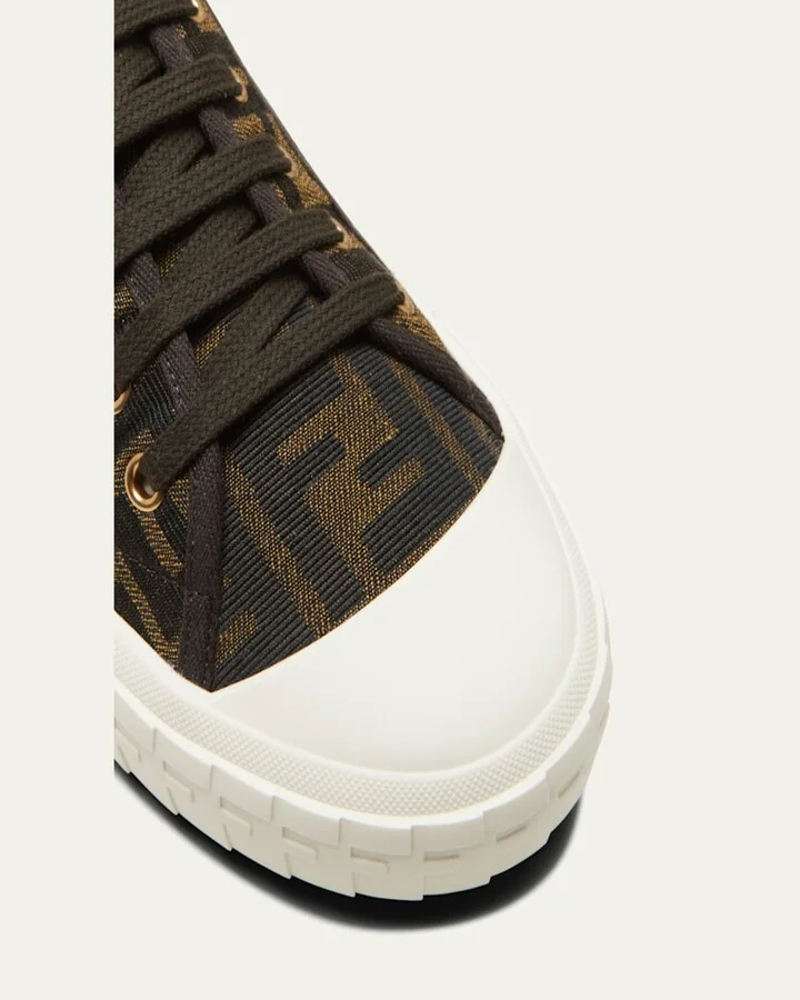 Men's Domino New Summery Canvas Monogram Low Top Sneakers - Image 2