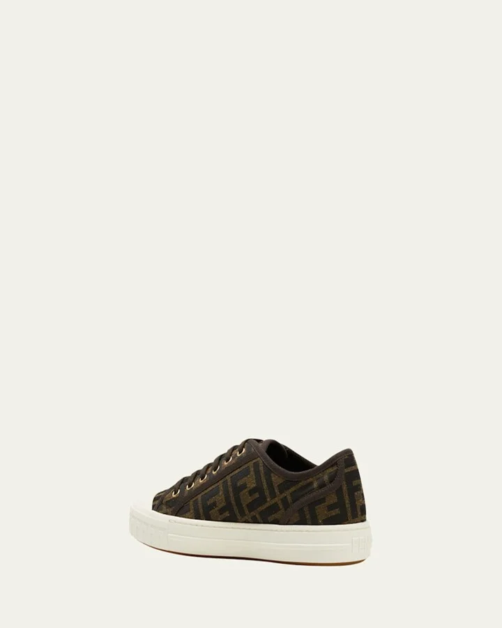 Men's Domino New Summery Canvas Monogram Low Top Sneakers - Image 3