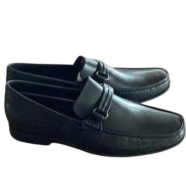 Men's Donnie Leather Driver In Black