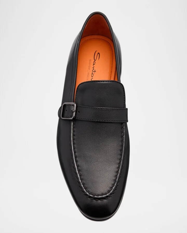 Men's Donor Buckle Leather Loafers - Image 4