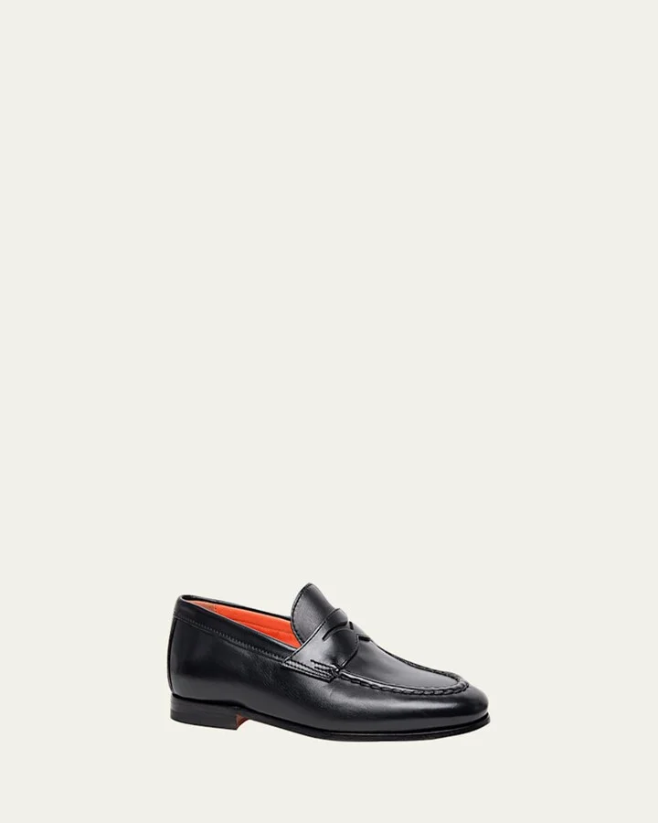 Men's Door Leather Penny Loafers - Image 2