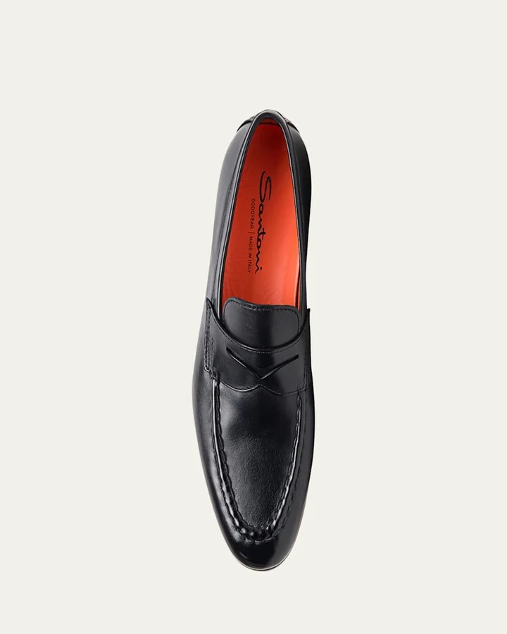 Men's Door Leather Penny Loafers - Image 7