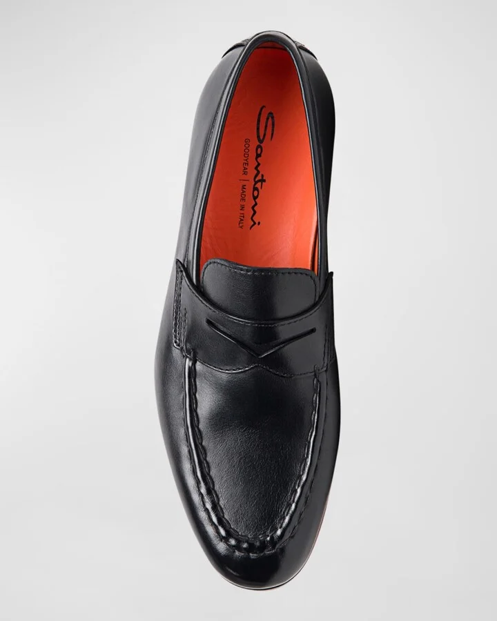Men's Door Leather Penny Loafers - Image 5