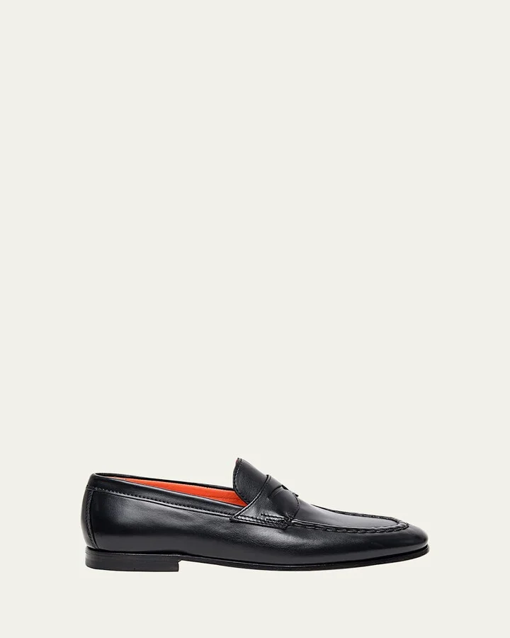 Men's Door Leather Penny Loafers