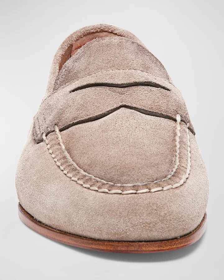 Men's Door Suede Penny Loafers - Image 2
