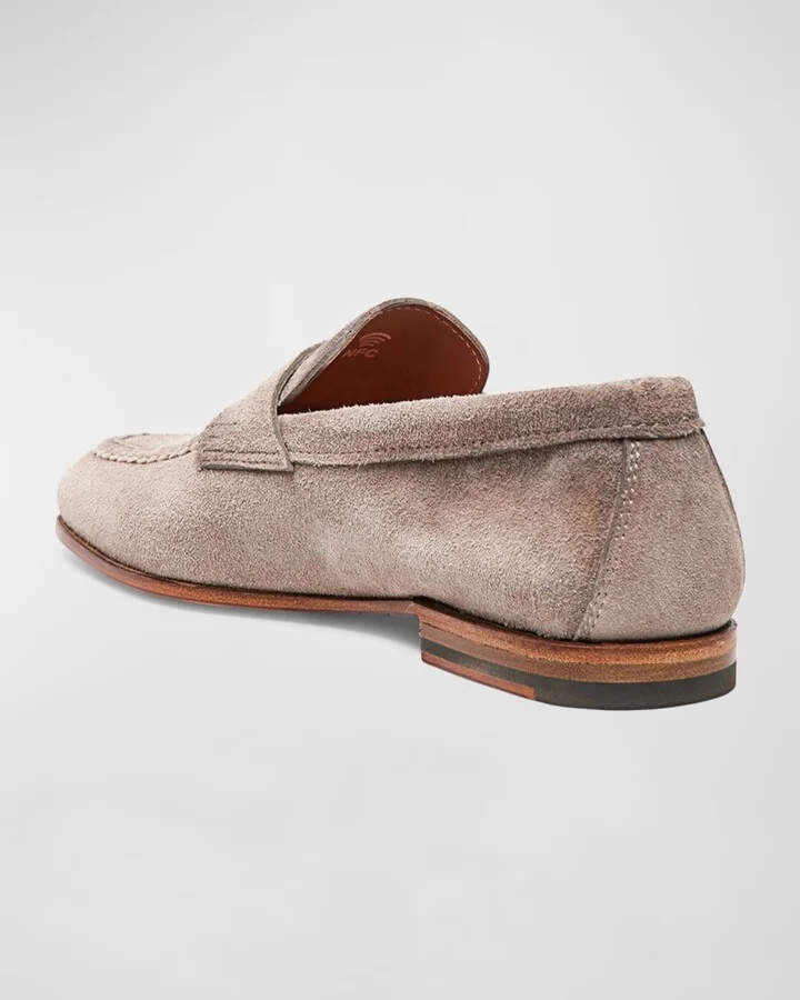 Men's Door Suede Penny Loafers - Image 4