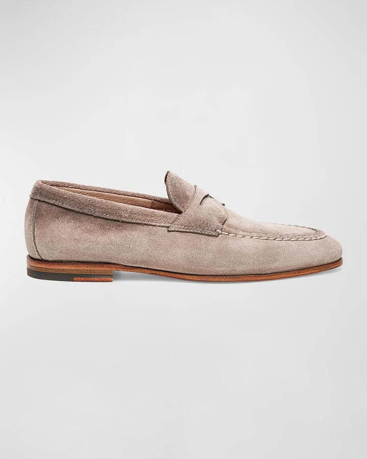 Men's Door Suede Penny Loafers