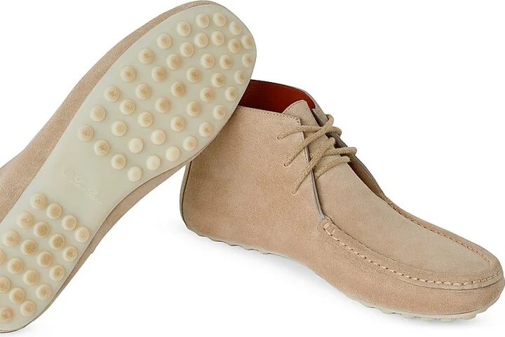 Men's Dots Mid Roadster Suede Moccasins - Light Woodsmoke - Size 8 - Image 5