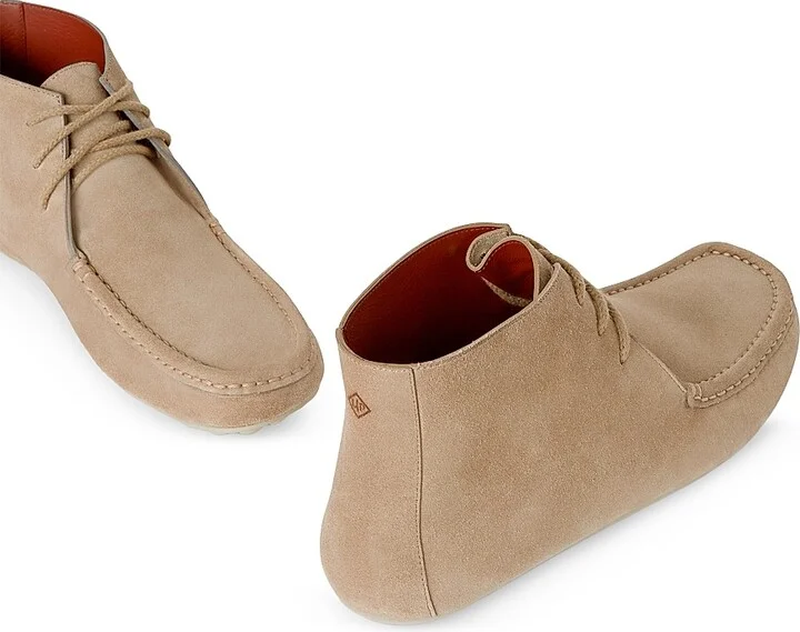 Men's Dots Mid Roadster Suede Moccasins - Light Woodsmoke - Size 8 - Image 6