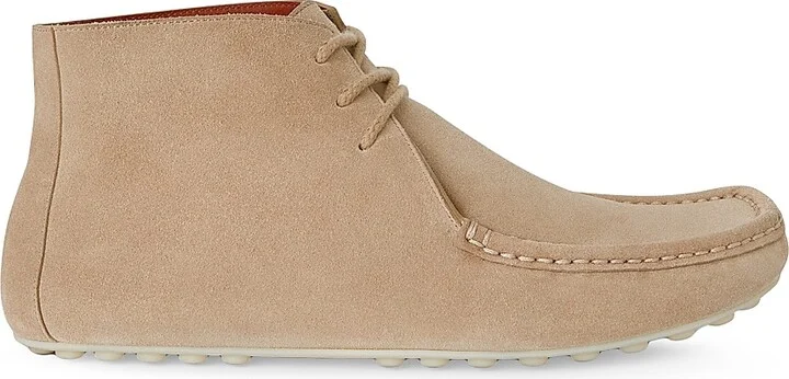 Men's Dots Mid Roadster Suede Moccasins - Light Woodsmoke - Size 8