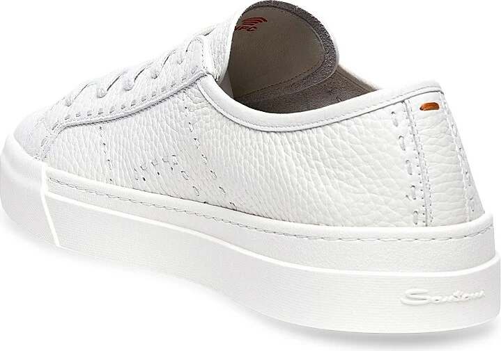 Men's Double Buckle Zoom Leather Low-Top Sneakers - Grey - Size 7 - Image 9
